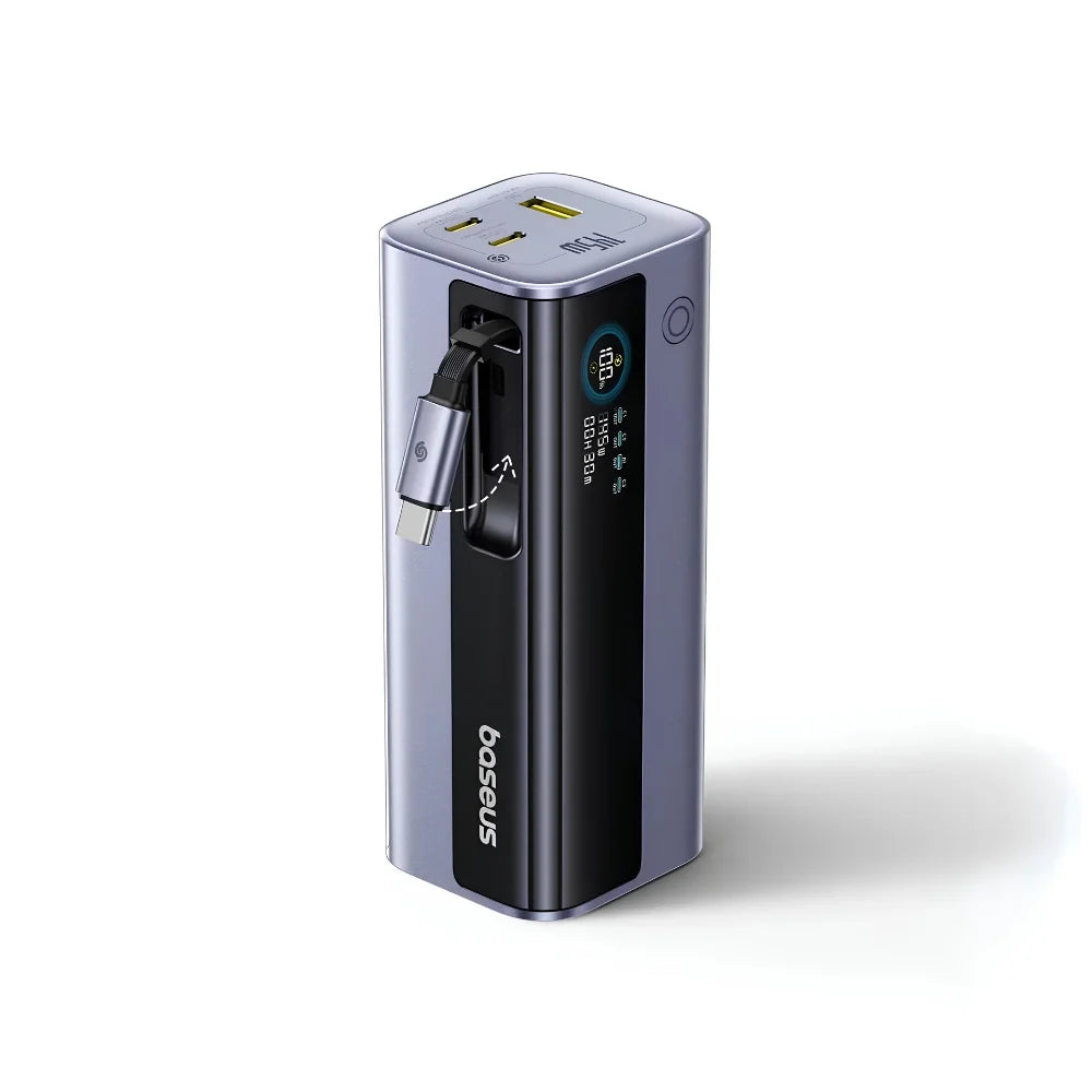 Baseus 145W Power Bank 20000mAh with Built-In Retractable Type-C Cable | Without Box