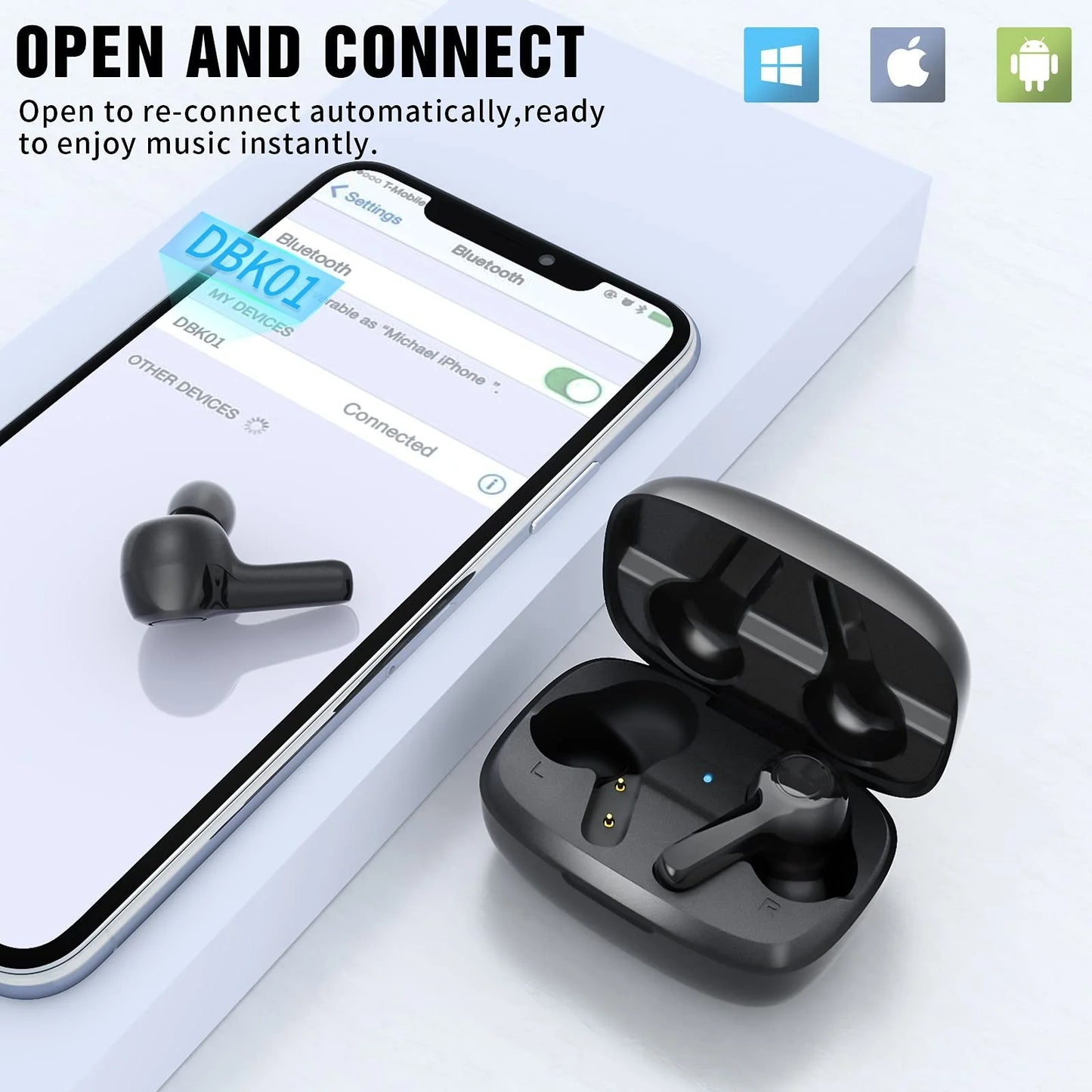 Lanteso Bluetooth Earbuds | Deep Bass Wireless Sports Earphones | Waterproof