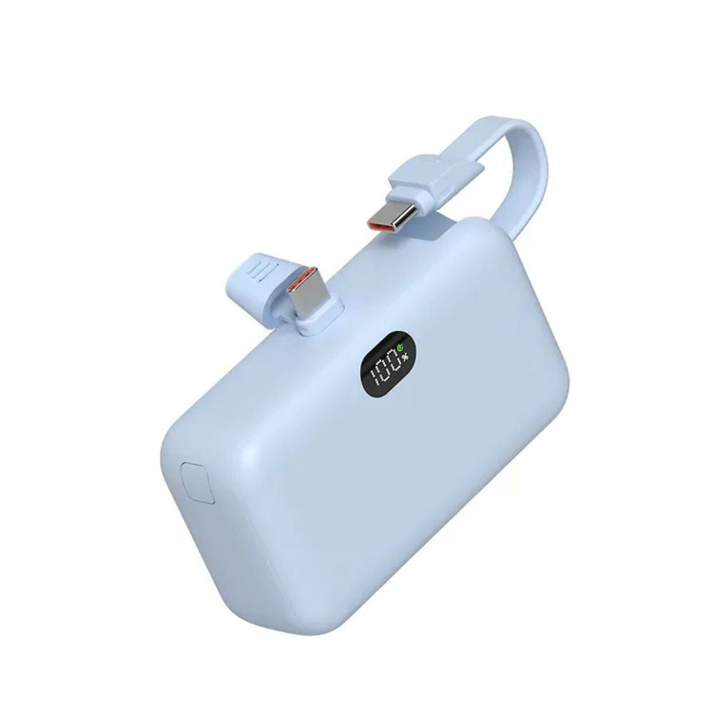 Pantone Mini Docking Power Bank 10000mAh 22.5W | Built-in Cable, Carry-on | Travel, Camping (Built-in Cable PBP-100)