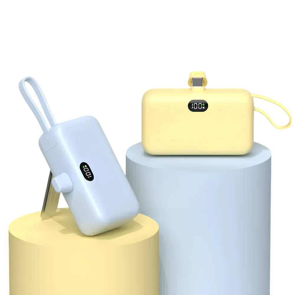Pantone Mini Docking Power Bank 10000mAh 22.5W | Built-in Cable, Carry-on | Travel, Camping (Built-in Cable PBP-100)