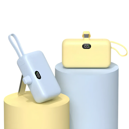 Pantone Mini Docking Power Bank 10000mAh 22.5W | Built-in Cable, Carry-on | Travel, Camping (Built-in Cable PBP-100)
