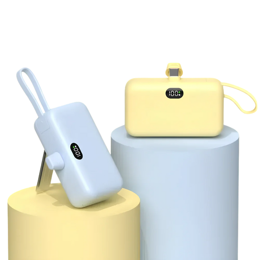 Pantone Mini Docking Power Bank 10000mAh 22.5W | Built-in Cable, Carry-on | Travel, Camping (Built-in Cable PBP-100)