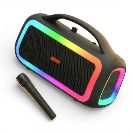 MS-3642BT-W Bluetooth Speaker with Wireless Mic – LED RGB Karaoke Speaker, TWS Pairing
