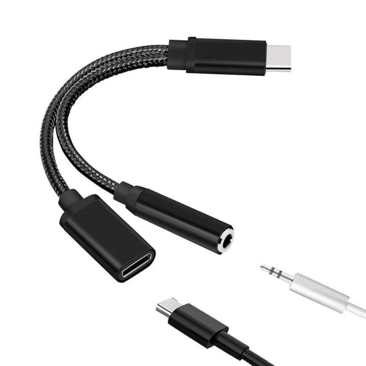 Type-C to C+3.5mm Splitter