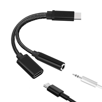 Type-C to C+3.5mm Splitter