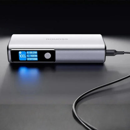 Original ROMOSS PPU20 20000mAh 130W Power Bank Silver  | Without Box | Container Product
