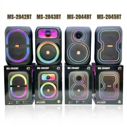MS Series 8-Inch Portable RGB Bluetooth Speaker with Microphone & TWS Pairing (China Fresh Stock) - 4 Unique Designs