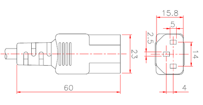 Power Cable Extender C14 to C13 10A 250V