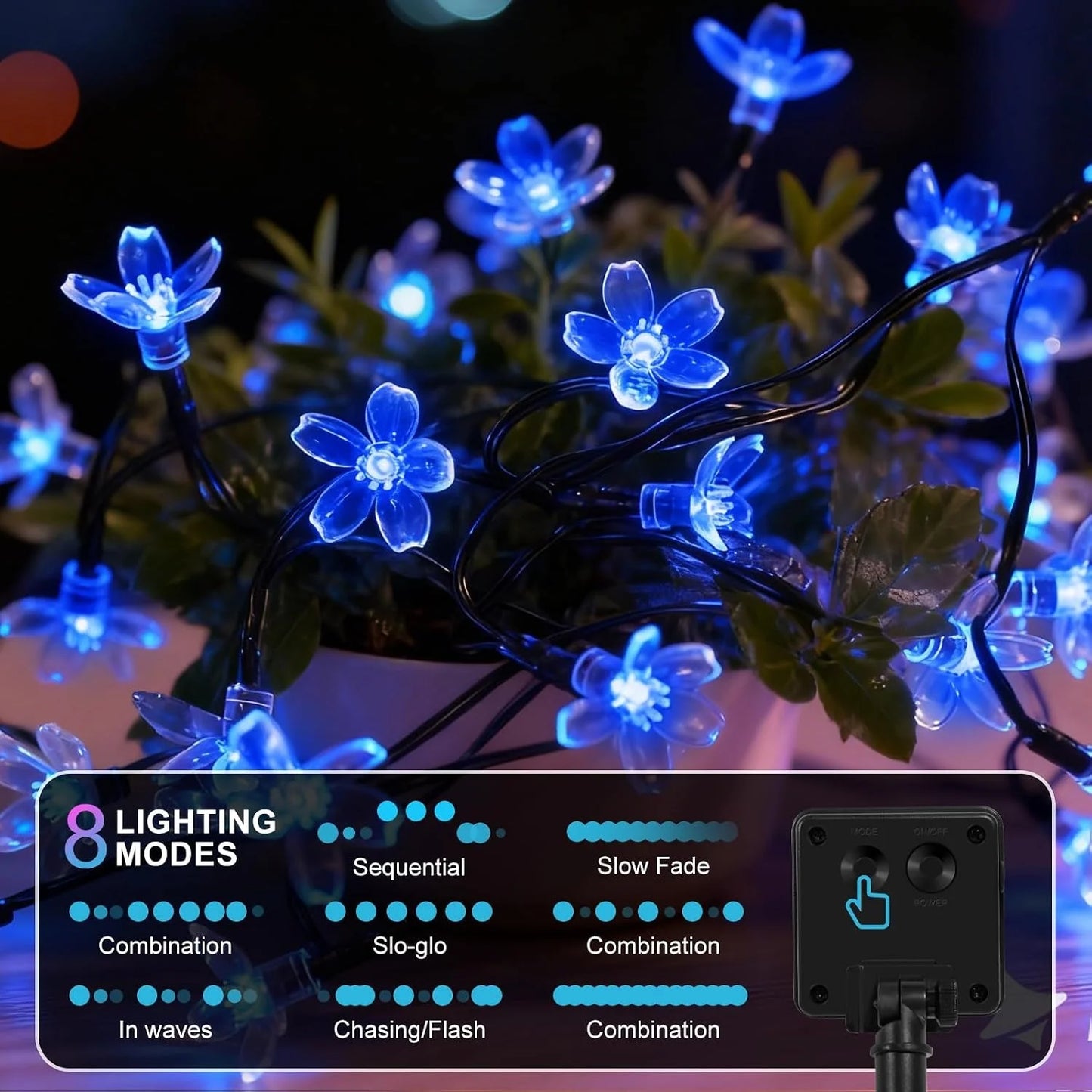 Brightown Solar LED Flower String Light – 20 Feet