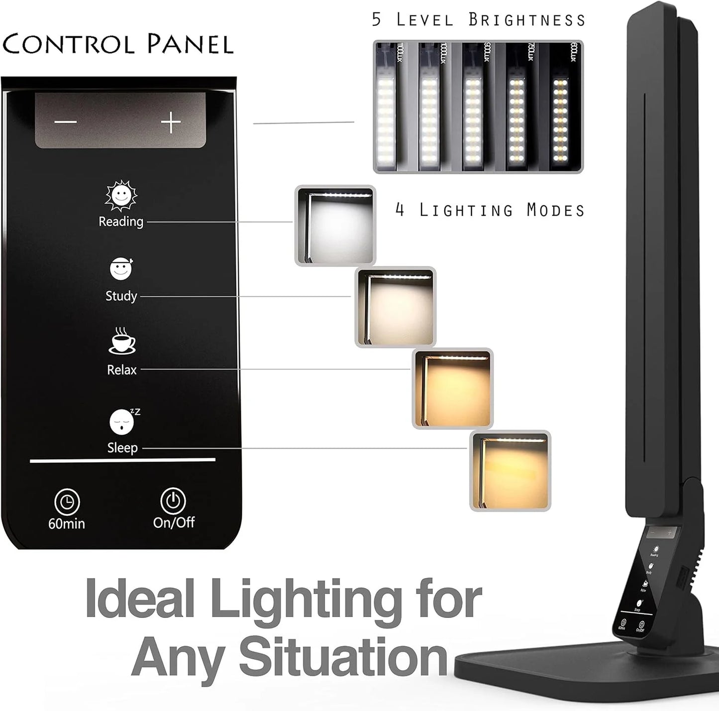 Lampat LED Desk Lamp – Black