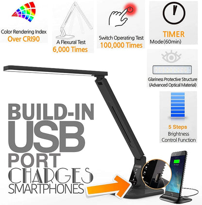 Lampat LED Desk Lamp – Black