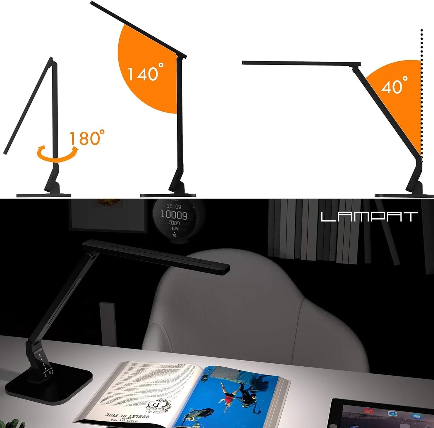 Lampat LED Desk Lamp – Black
