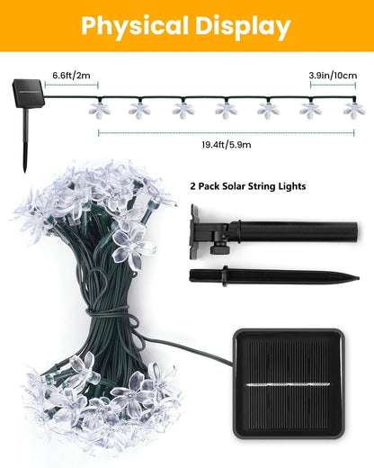 Brightown Solar LED Flower String Light – 20 Feet
