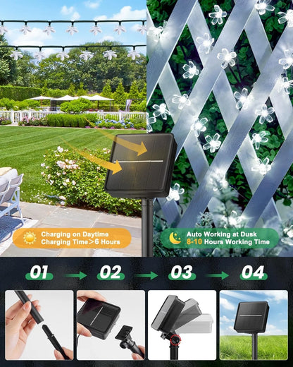 Brightown Solar LED Flower String Light – 20 Feet