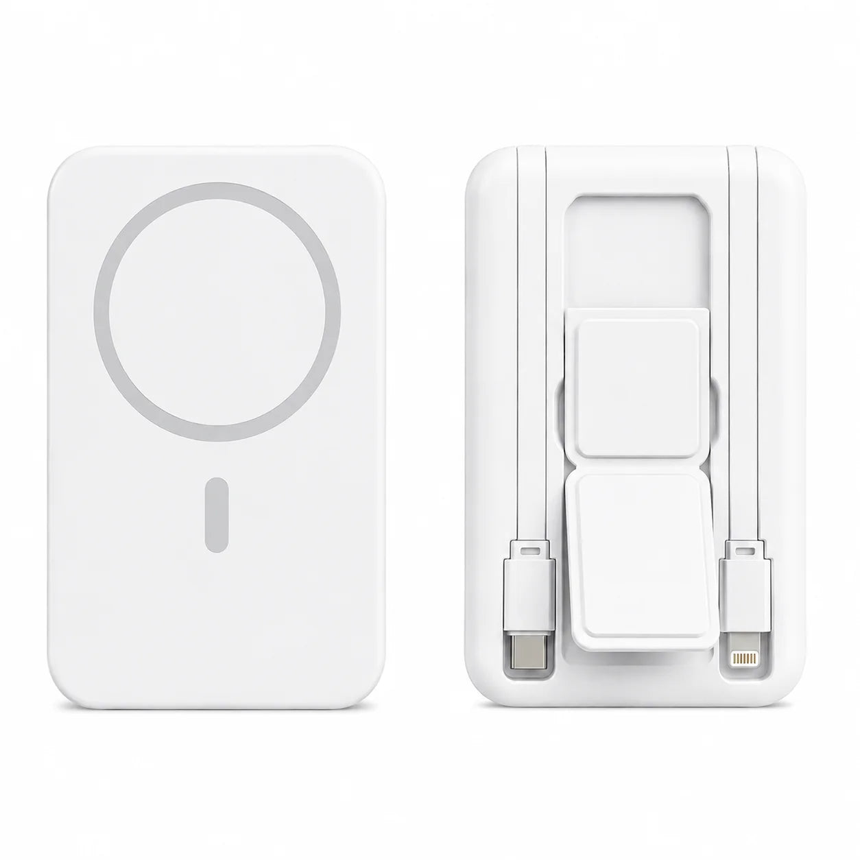 ICON 10000mAh MagSafe Power Bank 22.5W Fast Charging | Built-in Type-C & Lightning Cable | LED Display | Foldable Stand