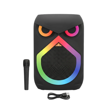 MS Series 8-Inch Portable RGB Bluetooth Speaker with Microphone & TWS Pairing (China Fresh Stock) - 4 Unique Designs