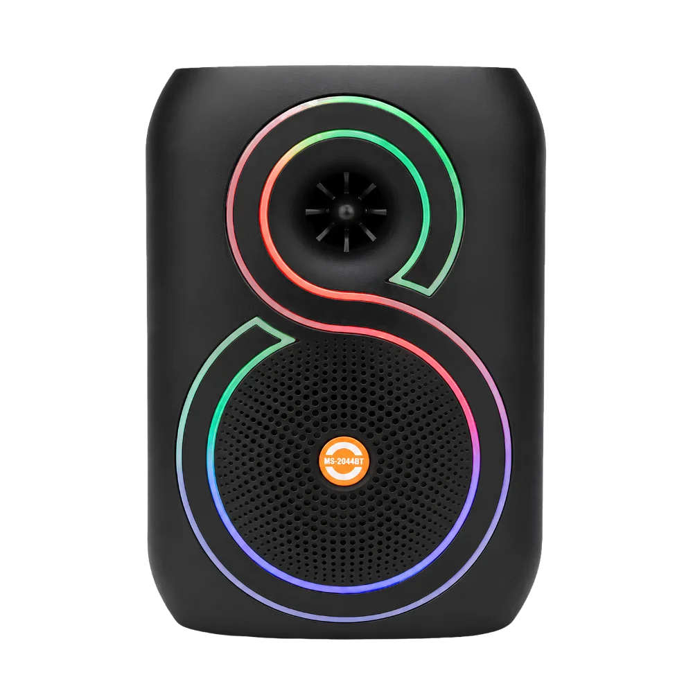 MS Series 8-Inch Portable RGB Bluetooth Speaker with Microphone & TWS Pairing (China Fresh Stock) - 4 Unique Designs