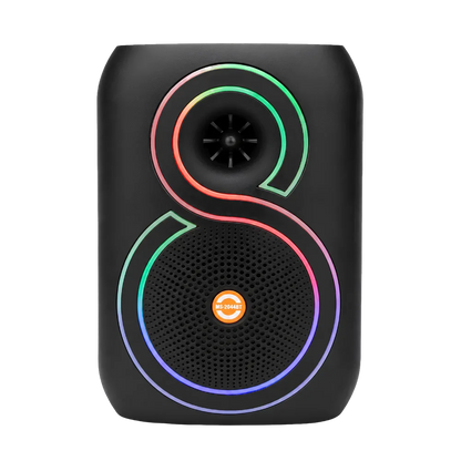 MS Series 8-Inch Portable RGB Bluetooth Speaker with Microphone & TWS Pairing (China Fresh Stock) - 4 Unique Designs